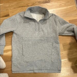Gray Quarter-Zip Pullover
